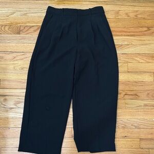 Aritzia Black Wide-Leg Trousers